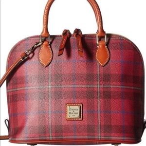 DOONEY & BOURKE TIVERTON ZIP ZIP SATCHEL CRANBERRY